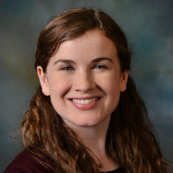 Emily Colton smiling at the screen