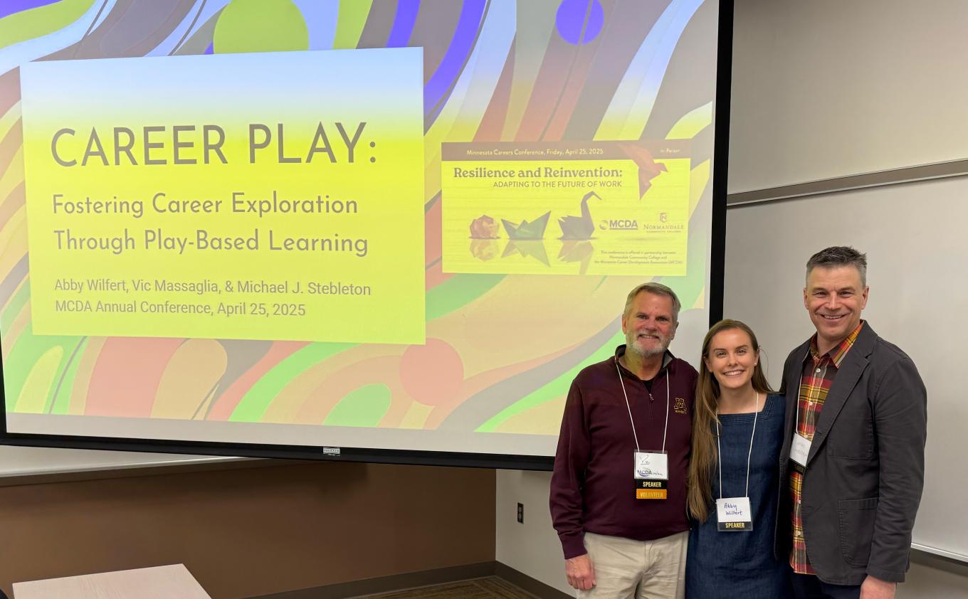 Vic Massaglia, Abby Wilfert, and Michael Stebleton present at MCDA 2025